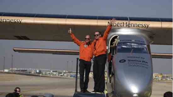 Solar Impulse 2 leaves Cairo to Abu Dhabi to conclude round the world journey
